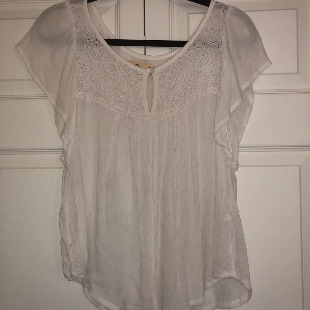 White flowy shirt